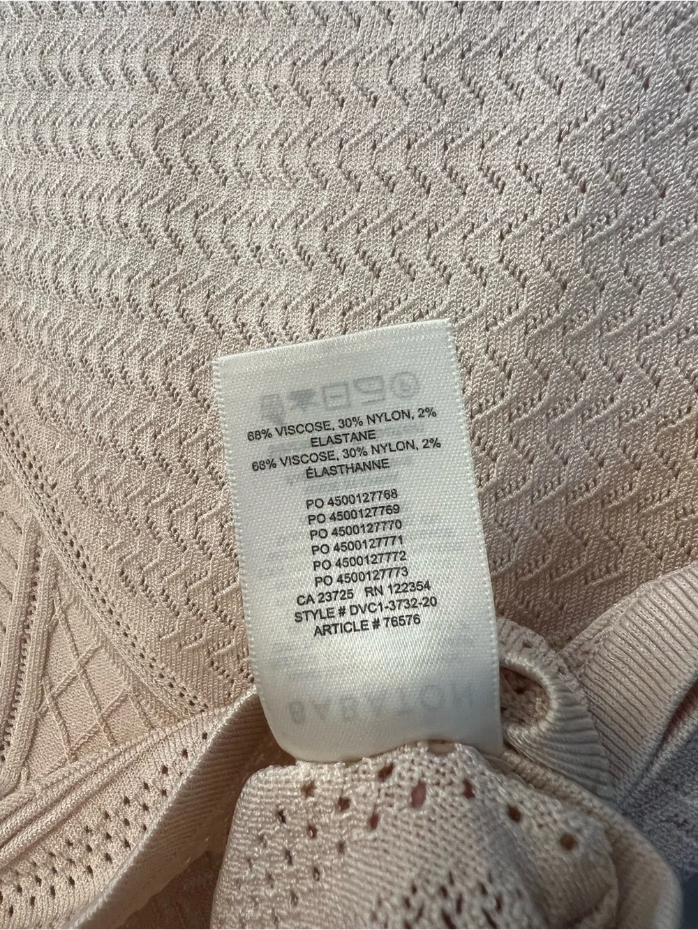 Babaton Aritzia Pointelle Knit Sleeveless Crop Top Light Shell Size Small - Picture 4 of 4